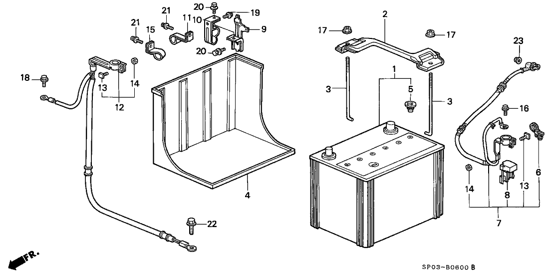 Acura 32616-SP0-020 Clamp, Ground Cable