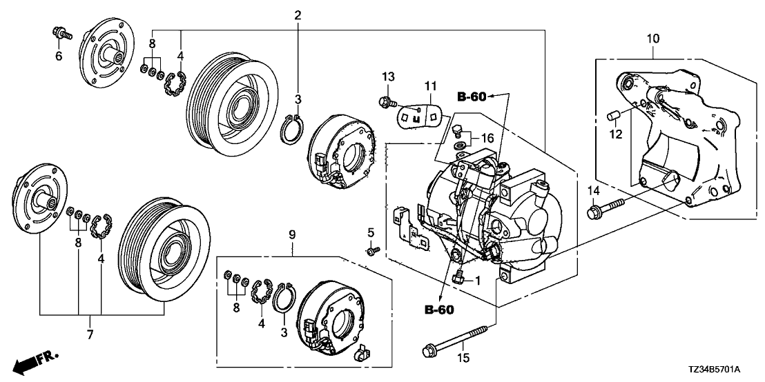 Acura 80363-TZ3-A00 Bracket, Air Conditioner