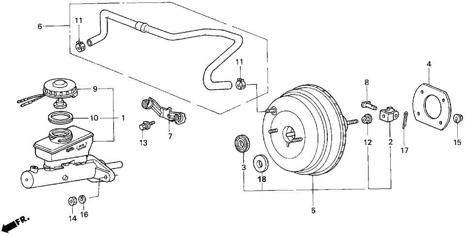 Acura 46402-SZ5-A03 Tube Assembly, Master Power