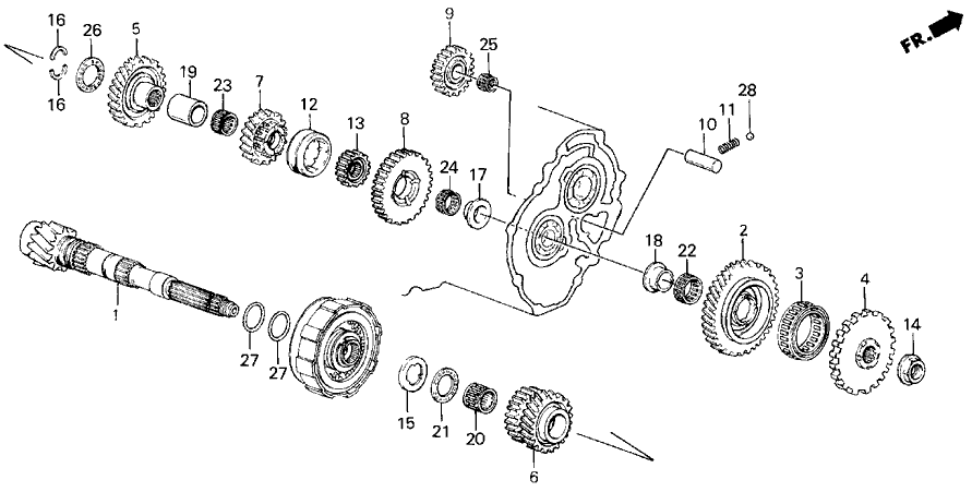 Acura 23220-PH0-661 Countershaft