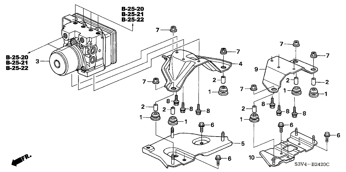 Acura 57115-S3V-A12 Bracket A, Modulator