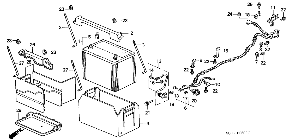 Acura 32749-PR7-J00 Clamp, Starter Cable