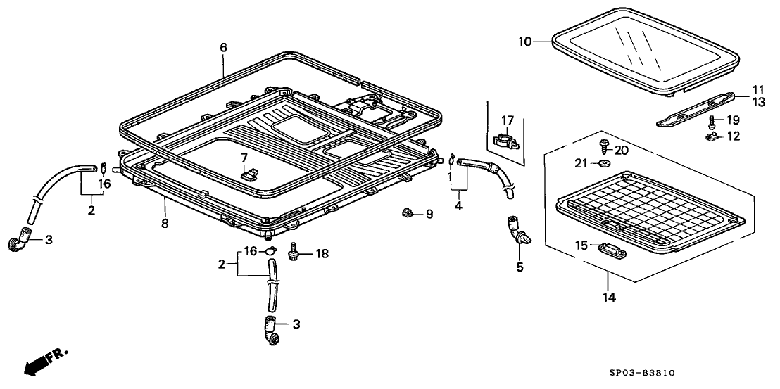 Acura 83210-SP0-A00ZC Sunshade Assembly (Coast Sand)