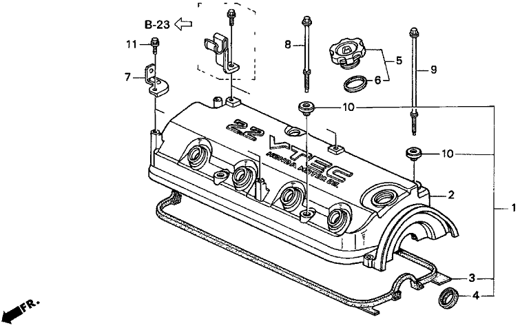 Acura 12310-P6W-A01 Cover, Cylinder Head (2.3)