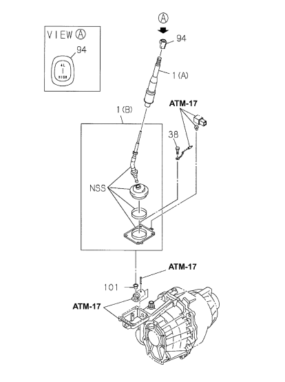 Acura 8-97090-614-0 Lever Assembly, Transfer Control