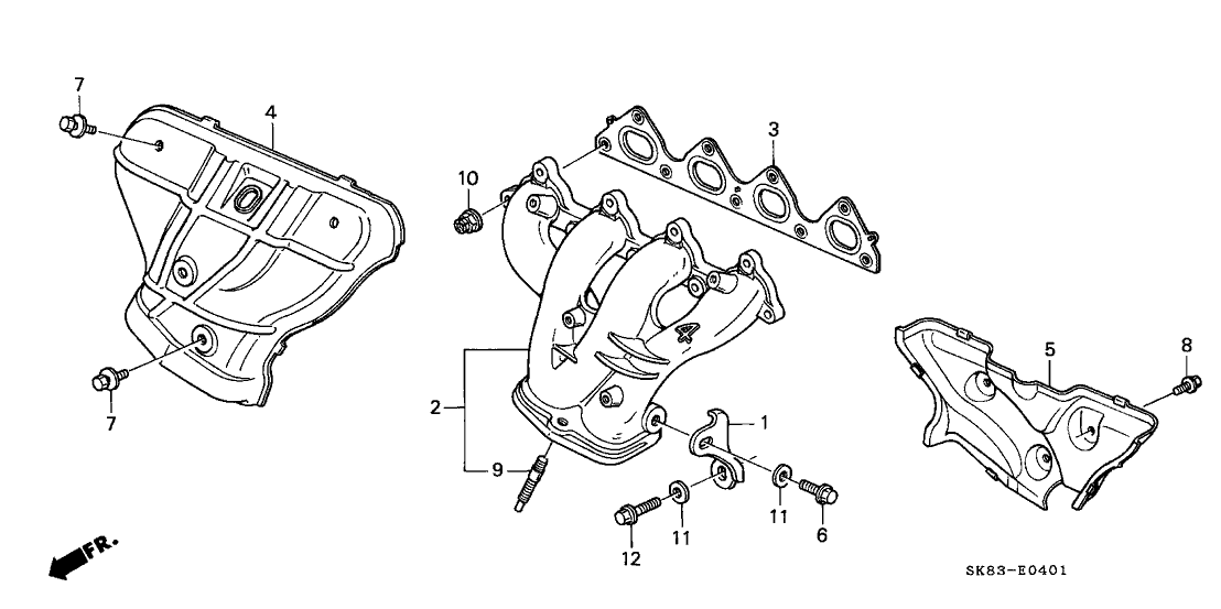 Acura 18121-PR4-000 Cover B, Exhaust Manifold