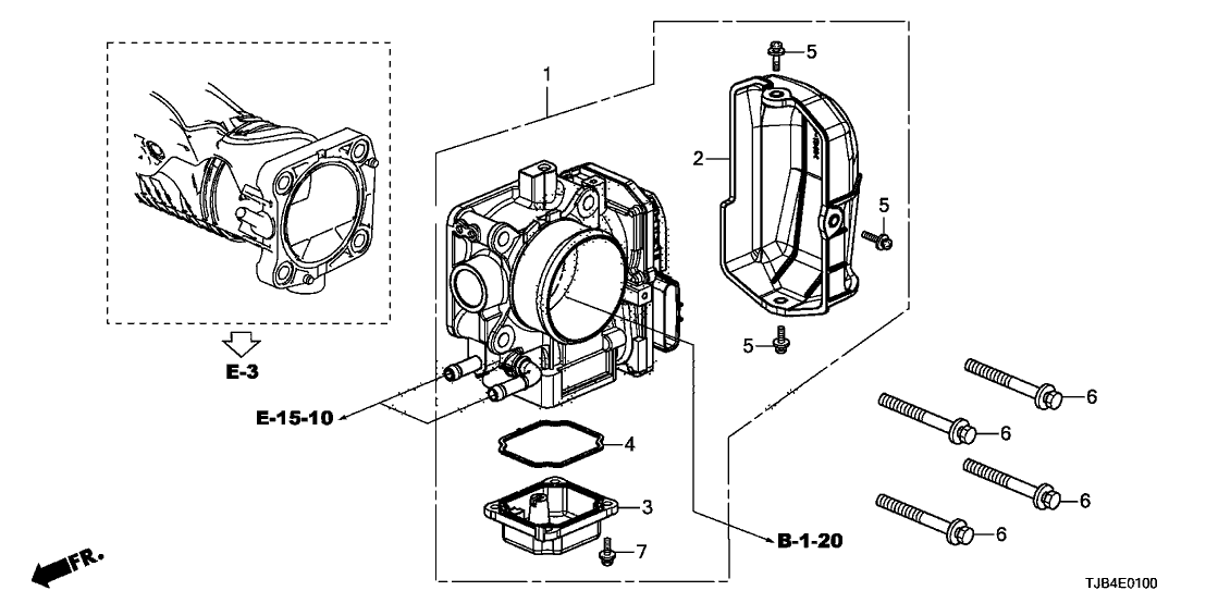 Acura 16405-RPY-G00 Cover, Throttle Body