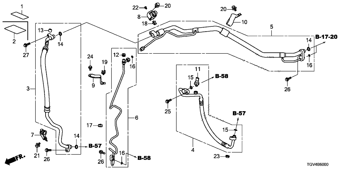 Acura 80365-TGV-A00 Stay, Air Conditioner Pipe