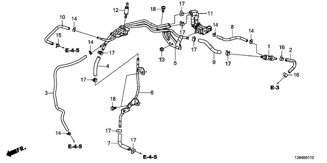 Acura 36193-5YF-A00 Tube, Abv Control Solenoid