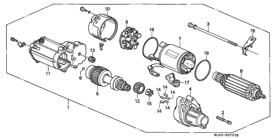 Acura 31209-PR7-A01 Frame, Starter End