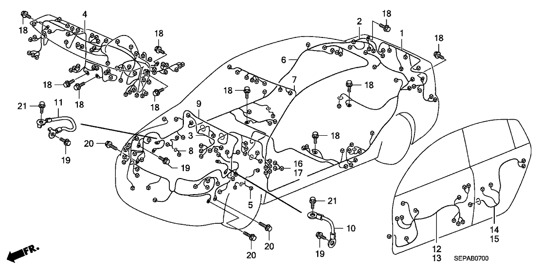 Acura 32117-SEP-A14 Wire Harness, Instrument