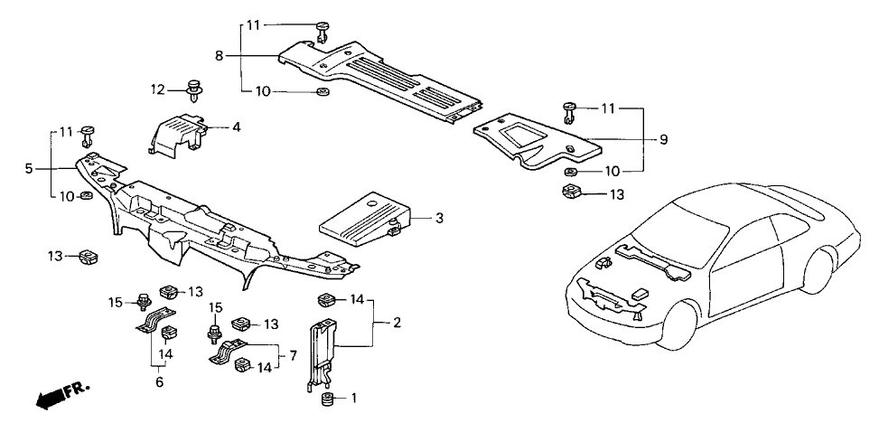 Acura 74175-SS8-A00 Cover, Front Bulkhead