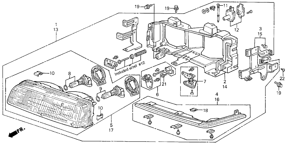 Acura 33102-SD4-A02 Housing, Passenger Side