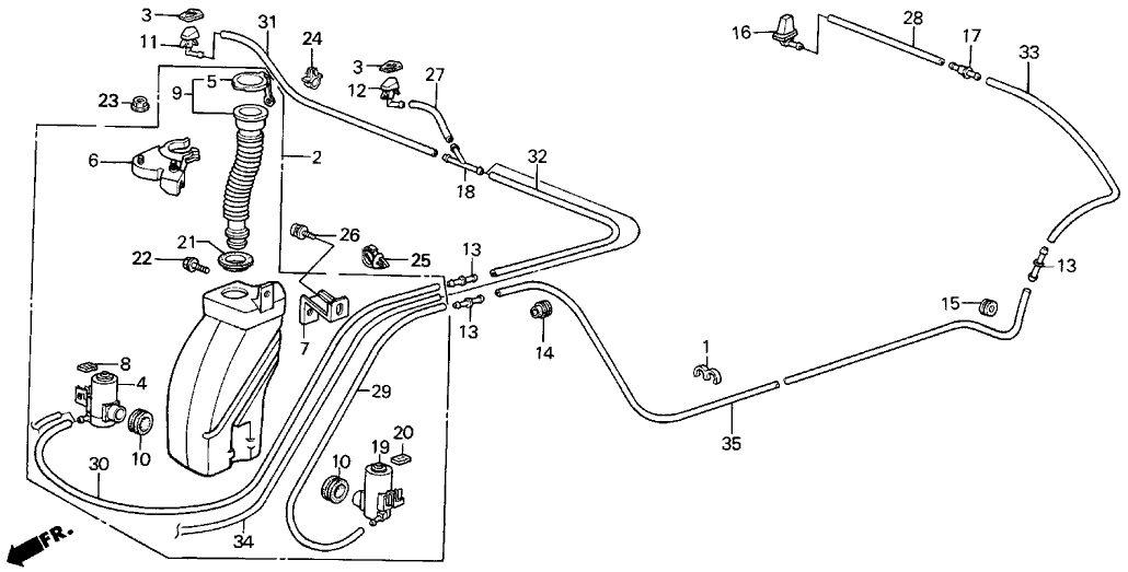 Acura 38516-SD2-A01 Hose, Washer