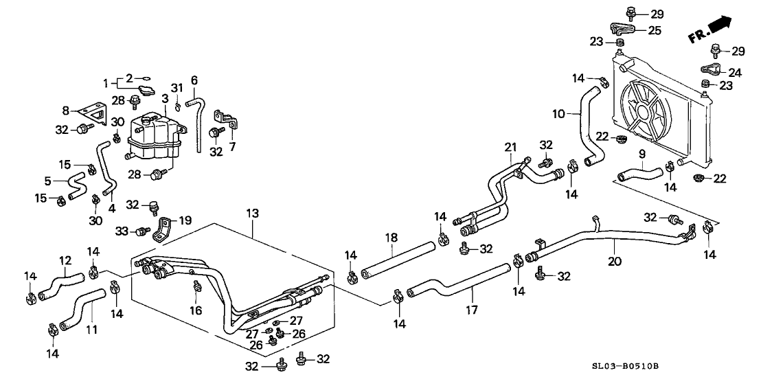 Acura 19536-PR7-A00 Pipe, Front Water (Lower)