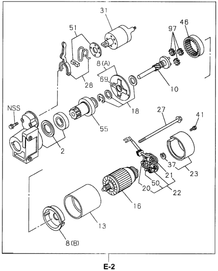 Acura 8-97044-137-0 Metal, Rear Cover Starter