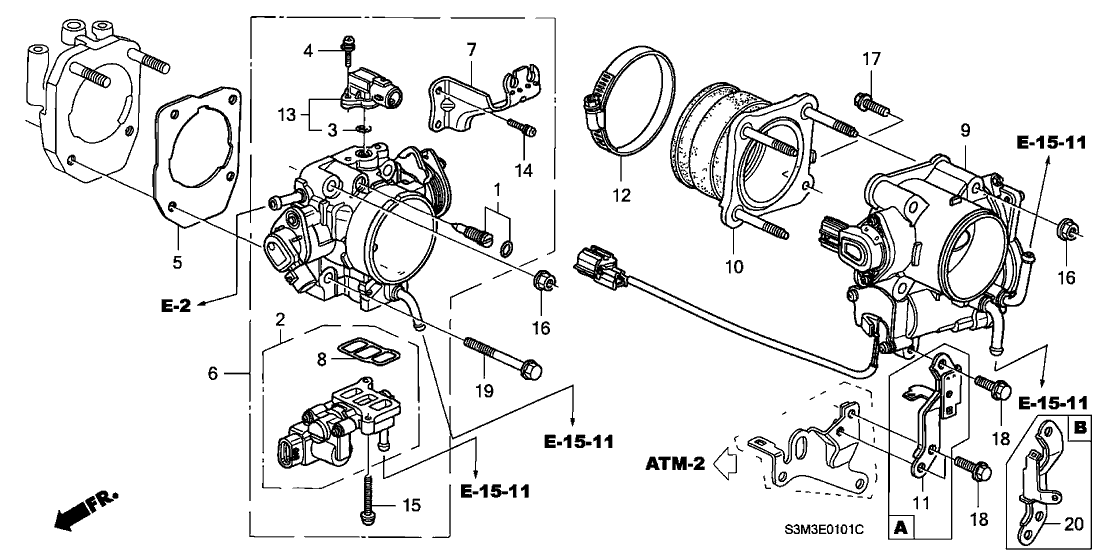 Acura 16400-PGE-A11 Throttle Body Assembly (Gyb3A)