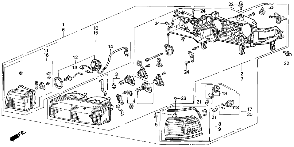 Acura 33303-SL5-A02 Housing, Passenger Side