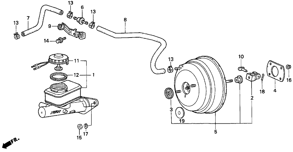 Acura 46405-SZ5-A01 Tube B, Master Power