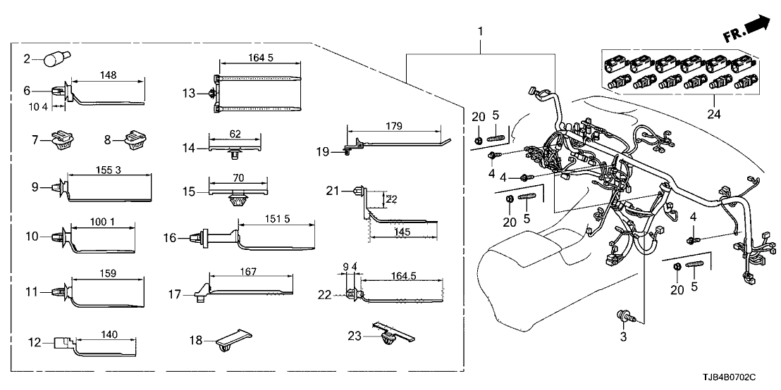 Acura 32117-TJB-A40 Wire Harness, Instrument