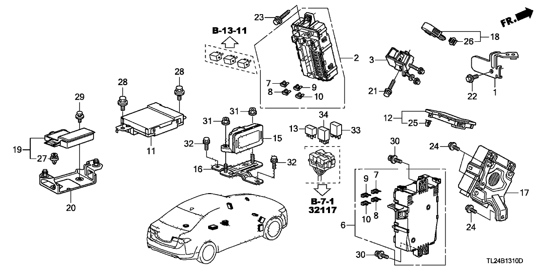 Acura 78301-TA0-A00 Bracket, Compass Unit