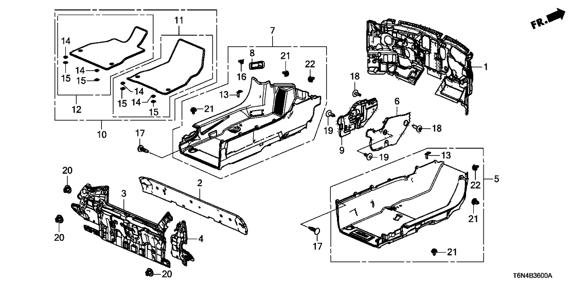 Acura 74260-T6N-A00 Insulator, Dashboard