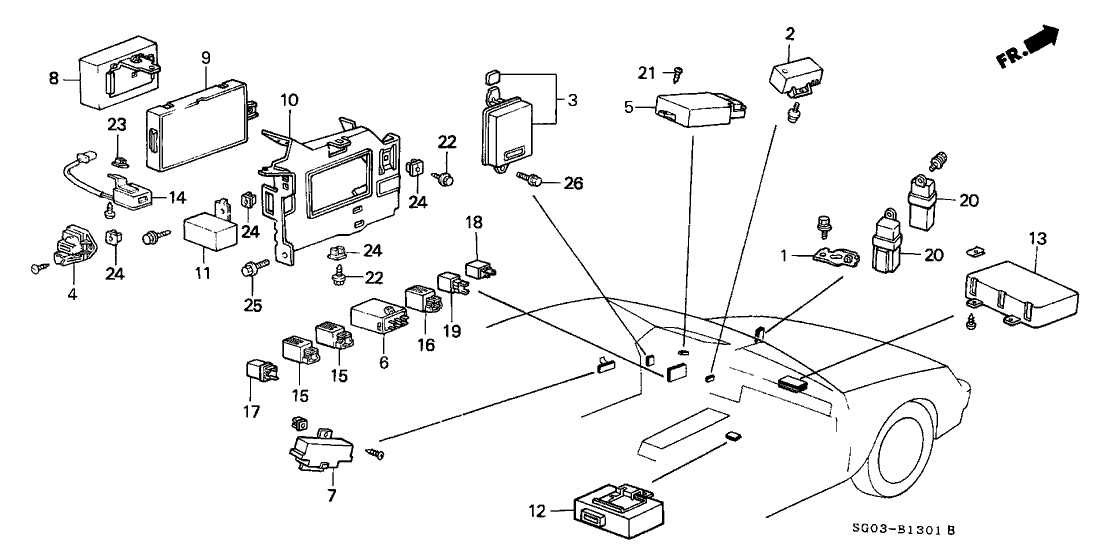 Acura 38380-SG0-A02 Control Unit, Automatic Door Lock