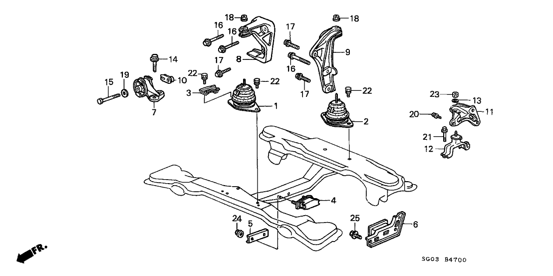 Acura 90116-SD4-000 Bolt, Side Mounting (10MM)