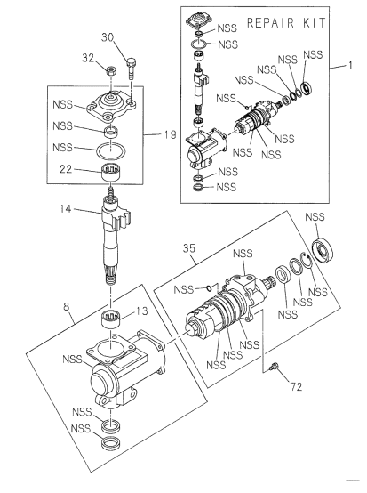 Acura 8-94240-933-0 Bearing, Shaft Box Side Steering Unit