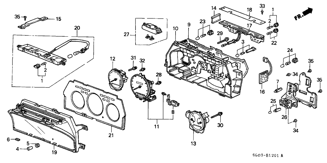 Acura 78155-SG0-A01 Visor Assembly, Meter