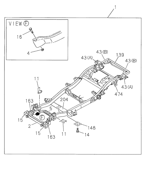 Acura 8-97170-738-0 Bracket, Right Front Body Mounting