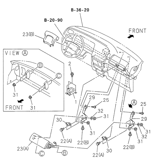 Acura 8-97103-476-1 Bracket, Support