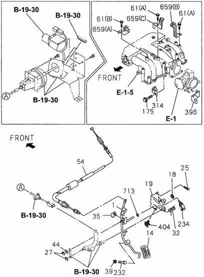 Acura 8-97126-301-1 Clip, Accelerator Control Cable