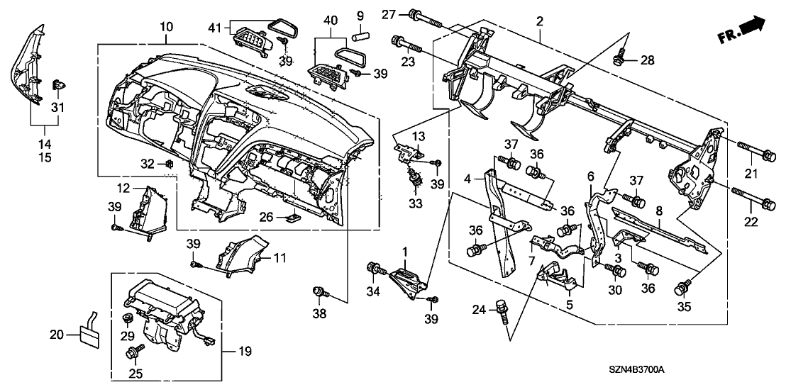 Acura 61342-SZN-A00ZZ Frame, G-Box