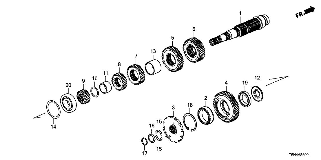 Acura 23220-58H-A00 Countershaft