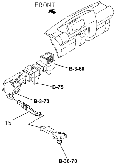 Acura 8-94376-120-0 Duct, Rear Heater