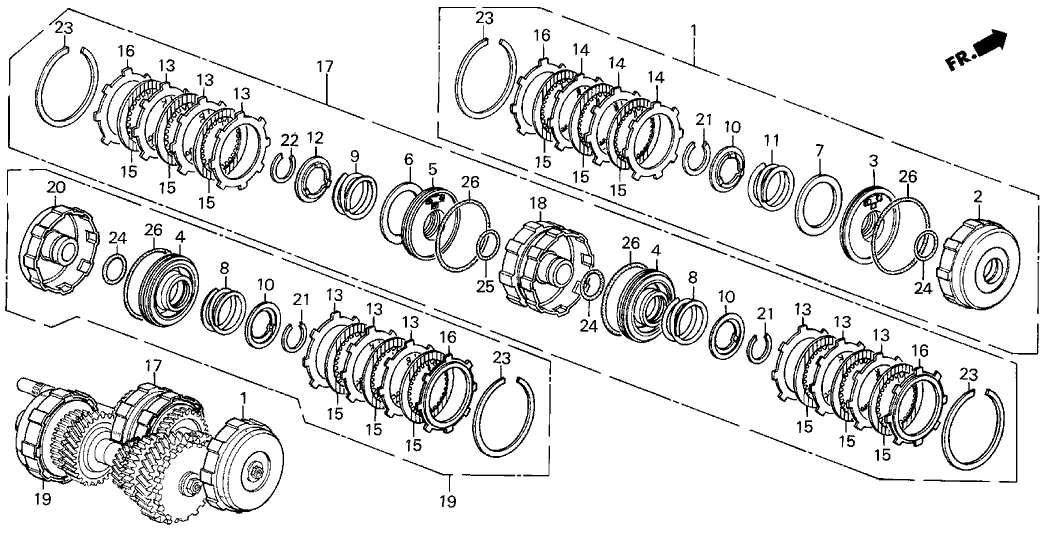 Acura 22650-PH0-851 Clutch Assembly, Third