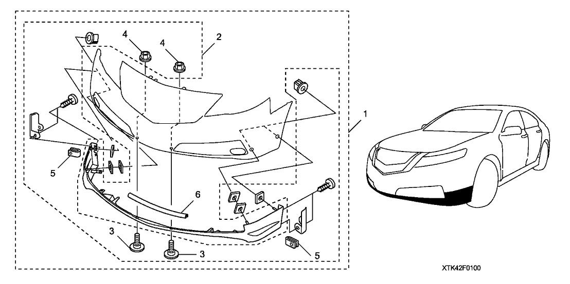 Acura 08F01-TK4-200R1 Hardware