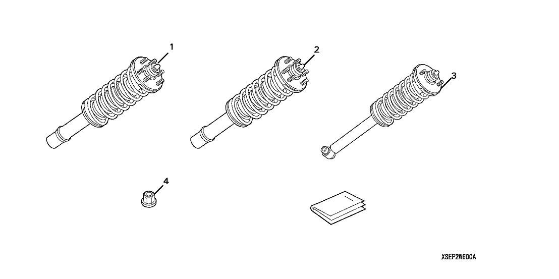 Acura 08W60-SEP-2M0C1 Damper Assembly, Rear