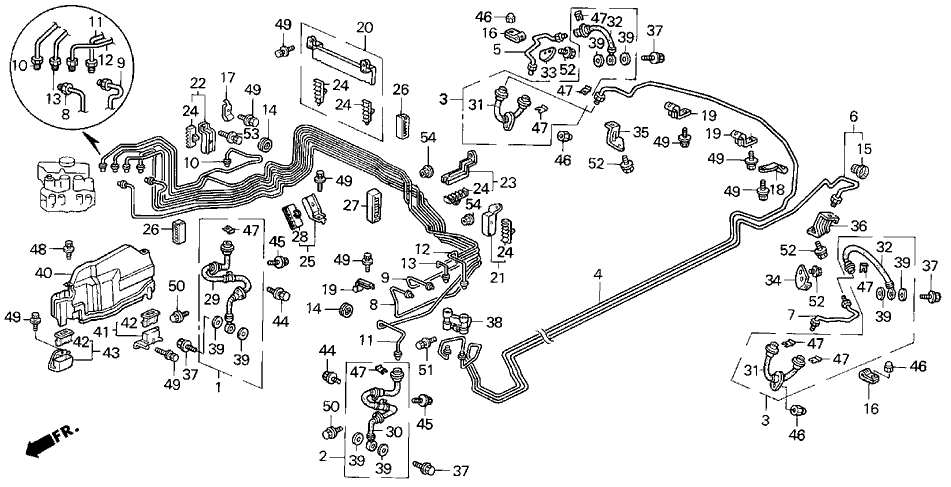 Acura 46436-SM4-000 Bracket, Left Rear Brake Hose