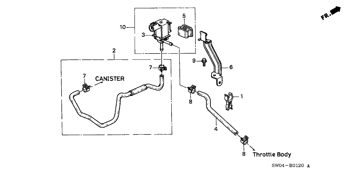 Acura 17725-SL0-A30 Tube Assembly, Purge