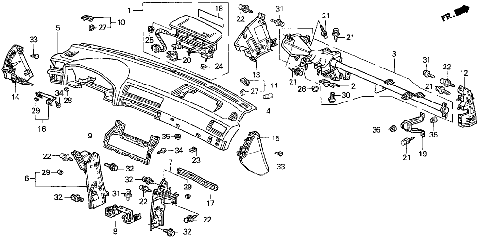 Acura 77111-SV4-A01ZZ Bracket, Instrument Center (Driver Side)