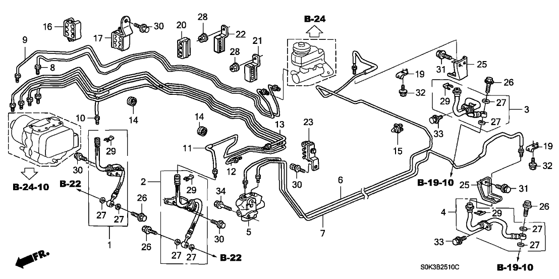 Acura 46378-S0K-A50 Pipe Y, Brake