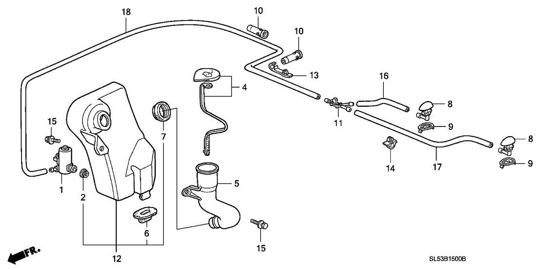 Acura 76801-SL4-023 Washer, Windshield