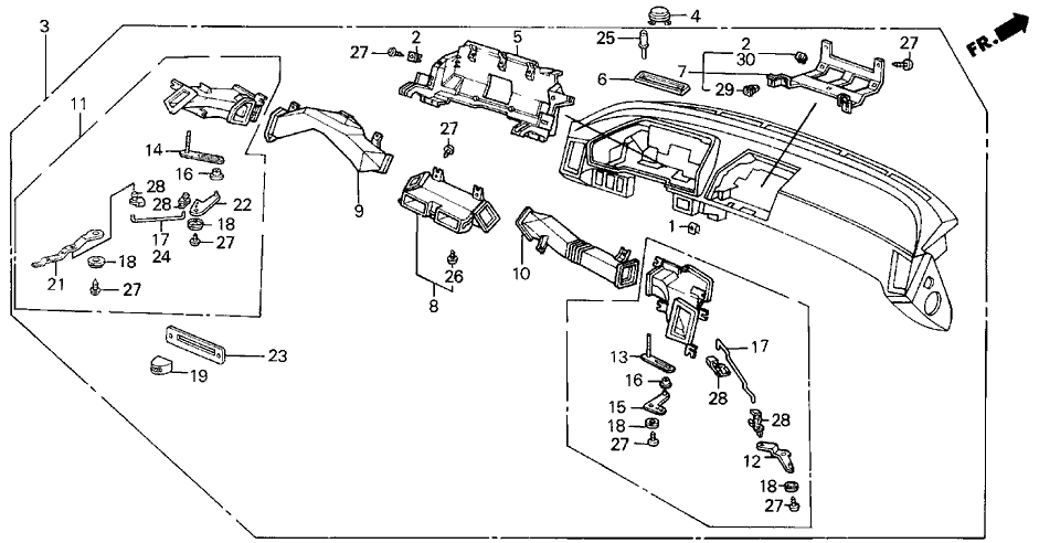 Acura 77131-SG0-A00 Frame, Meter