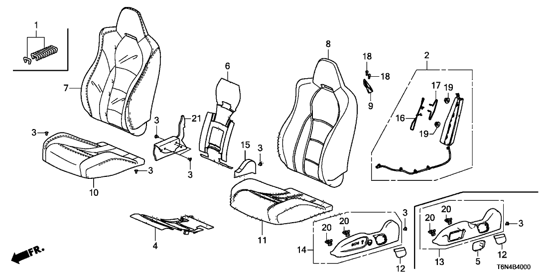Acura 78055-T6N-A83 Driver Side Air Bag Module