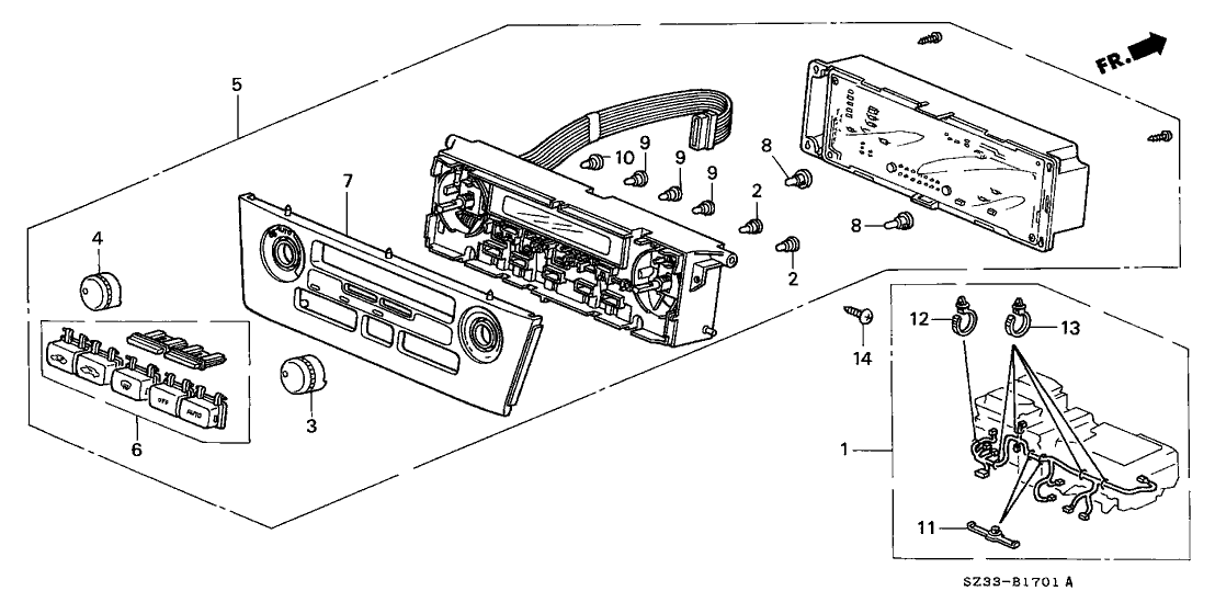 Acura 79605-SZ3-L01 Panel, Display