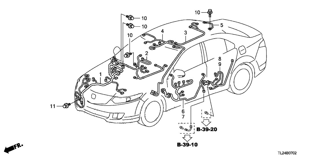 Acura 32118-TL2-A00 Sub-Wire Harness, Audio