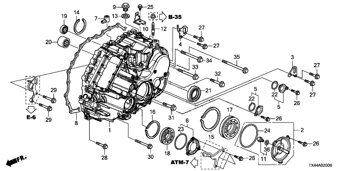 Acura 32743-R8A-A50 Stay, Rear Transmiss Holder