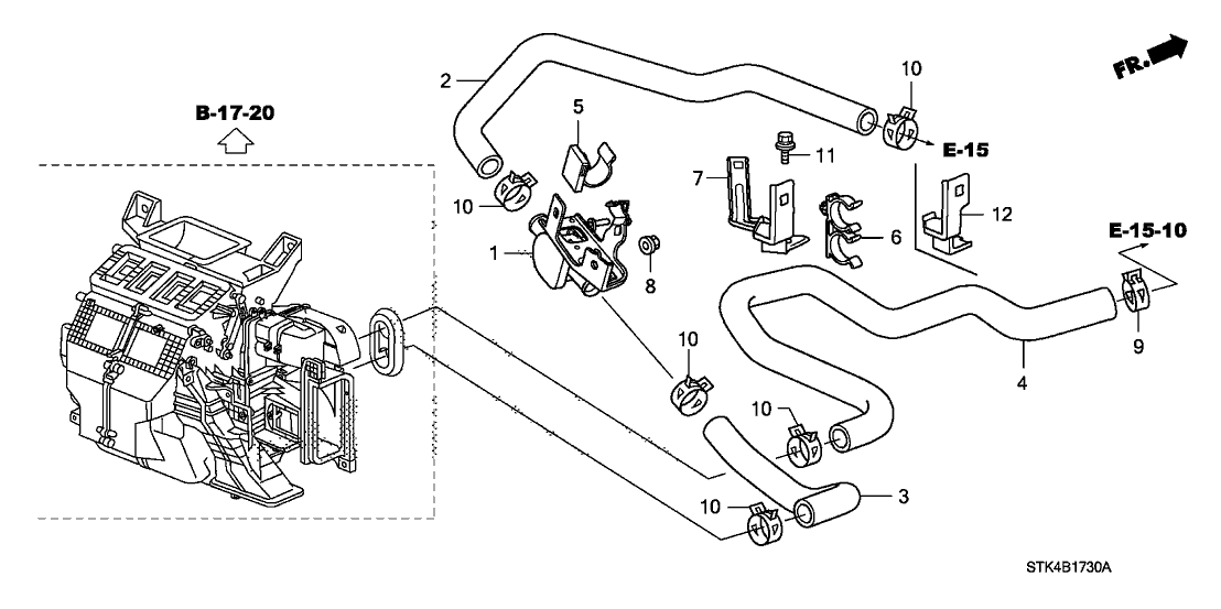 Acura 79751-STK-A50 Stay, Heater Hose